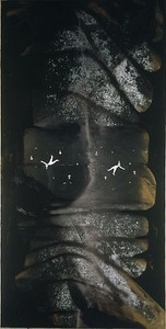 Francesco Clemente, Earth, 1991–93. Pigment on canvas, 137 ⅛ × 68 ½ inches (348.3 × 174 cm)