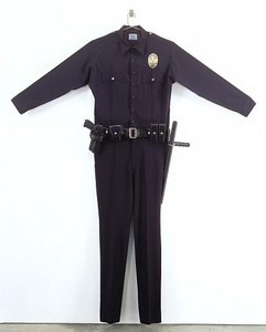 Chris Burden, L.A.P.D. Uniform, 1994. Fabric, leather, wood, metal, and plastic, 88 × 72 × 6 inches (223.5 × 182.9 × 15.2 cm), edition of 30 © Chris Burden/Licensed by the Chris Burden Estate and Artists Rights Society (ARS), New York
