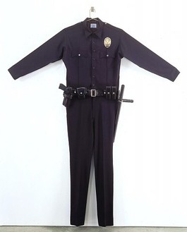 Chris Burden, L.A.P.D. Uniform, 1994 Fabric, leather, wood, metal, and plastic, 88 × 72 × 6 inches (223.5 × 182.9 × 15.2 cm), edition of 30© Chris Burden/Licensed by the Chris Burden Estate and Artists Rights Society (ARS), New York
