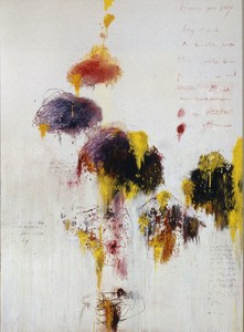 Cy Twombly, Untitled Painting, 1979–94 (detail). Oil, acrylic, oil and wax crayon, and graphite on canvas, 157 ½ × 624 inches (400.3 × 1,585 cm)