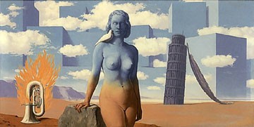 RENÉ MAGRITTE Le Domaine Enchante (VI), 1953 Oil on canvas 26 3/4 × 53 1/8 inches (68 × 135 cm) 