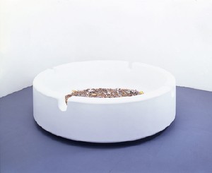 Damien Hirst Party Time, 1995. GRP composites, foam and contents of ashtray, 96 inches diameter (243.8 cm)