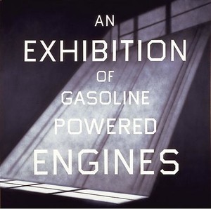 Ed Ruscha, An Exhibition of Gasoline Powered Engines, 1993. Acrylic on canvas, 84 × 84 inches (213.4 × 213.4 cm)