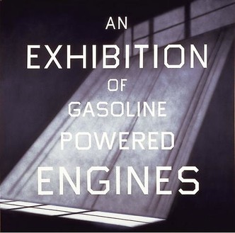 Ed Ruscha, An Exhibition of Gasoline Powered Engines, 1993 Acrylic on canvas, 84 × 84 inches (213.4 × 213.4 cm)