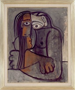 Pablo Picasso, Femme aux Bras Croises, 1960. Oil on canvas, 39 ⅜ × 32 inches (100 × 81.3 cm)
