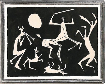 Pablo Picasso, Jeux de Centaures, 1948 Ink on paper, 23 ½ × 29 ¾ inches (59.7 × 75.6 cm)