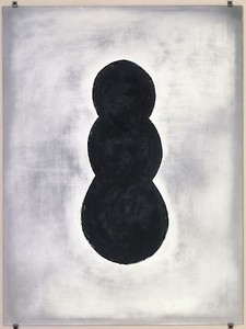 Robert Therrien, No title (snowman), 1995. Glass, enamel and tempera on mirror with steel clips, 64 × 48 inches (162.6 × 121.9 cm)