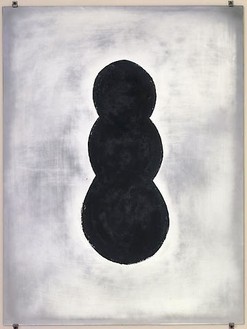 Robert Therrien, No title (snowman), 1995 Glass, enamel and tempera on mirror with steel clips, 64 × 48 inches (162.6 × 121.9 cm)