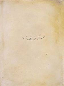 Robert Therrien, No title (squiggle), 1994–95. Pencil and enamel on board, 64 × 48 inches (162.6 × 121.9 cm)