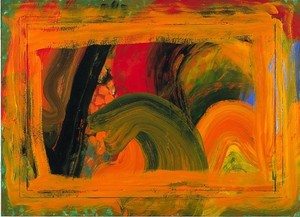 Howard Hodgkin, Florida Garden, 1997. Oil on wood, 57 ⅞ × 80 ⅛ inches (147 × 203.5 cm)