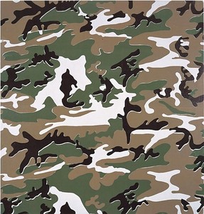 Andy Warhol, Camouflage, 1986. Synthetic polymer paint and silkscreen ink on canvas, 80 × 76 inches (203.2 × 193 cm)