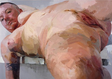 Jenny Saville, Matrix, 1999 Oil on canvas, 84 × 120 inches (213.4 × 304.8 cm)