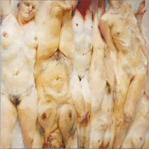 Jenny Saville, Shift, 1996–97. Oil on canvas, 130 × 130 inches (330 × 330 cm)