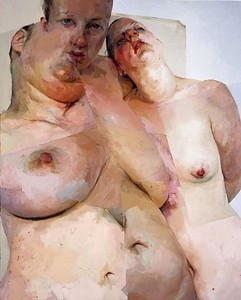 Jenny Saville, Ruben's Flap, 1999. Oil on canvas, 120 × 96 inches (304.8 × 243.8 cm)