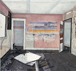Kristin Calabrese, Girlfriend, 2000. Oil on canvas, 102 × 108 inches (259.1 × 274.3 cm)