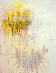 Cy Twombly, Coronation of Sesostris, 2000. Mixed media on canvas, 79 ⅜ × 60 ⅞ inches (201.6 × 154.6cm)