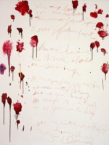 Cy Twombly, Coronation of Sesostris, 2000. Mixed media on canvas, 80 3/16 × 61 ¼ inches (203.7 × 155.6cm)