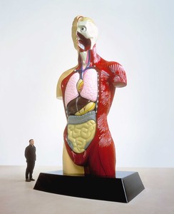 Damien Hirst, Hymn, 2000. Painted bronze, 240 × 108 × 48 inches (609.6 × 274.3 × 121.9 cm), edition of 3 © Damien Hirst and Science Ltd. All rights reserved, DACS 2020