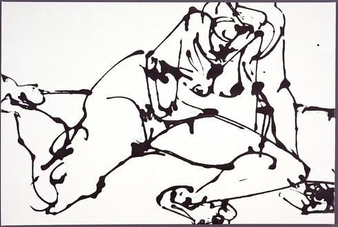 David Smith, Untitled, 1964 Enamel on canvas, 32 ⅞ × 49 ⅞ inches (83.5 × 126.7 cm)