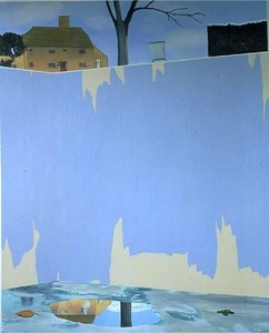Dexter Dalwood, Brian Jones' Swimming Pool, 2000. Oil on canvas, 108 ¼ × 86 ¼ inches (275 × 219.1 cm)