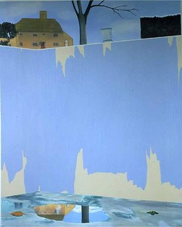 Dexter Dalwood, Brian Jones' Swimming Pool, 2000 Oil on canvas, 108 ¼ × 86 ¼ inches (275 × 219.1 cm)
