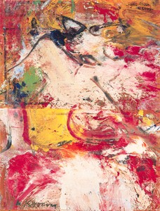 Willem de Kooning, League, 1964. Oil on newsprint mounted on board, 30 ⅛ × 23 ⅛ inches (76.5 × 58.7 cm) © The Willem de Kooning Foundation/Artists Rights Society (ARS), New York