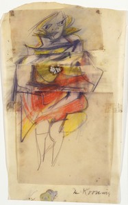 Willem de Kooning, Study for Marilyn Monroe, 1951. Pastel and pencil on paper, 16 ¾ × 9 ¾ inches (42.5 × 24.6 cm) © The Willem de Kooning Foundation/Artists Rights Society (ARS), New York