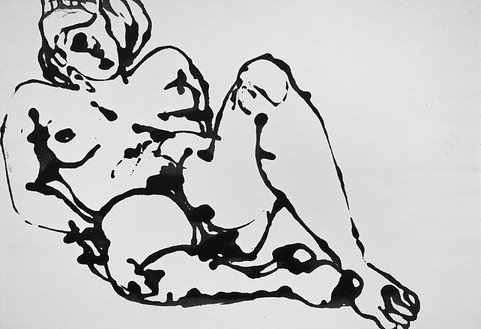 David Smith, Untitled, 1964 Enamel on canvas, 33 ⅛ × 49 inches (84.1 × 124.5 cm)