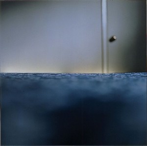 Elisa Sighicelli, Iceland: Blue Bed, 2001. C-print on lightbox, 49 ¼ × 49 ¼ × 1 ½ inches (125.1 × 125.1 × 3.8 cm), edition of 3