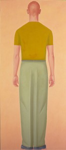 Salomón Huerta, Untitled Figure (#8), 2001. Oil on canvas on panel, 72 × 32 inches (182.9 × 81.3 cm)
