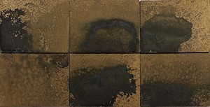 Andy Warhol, Oxidation Painting, 1978. Urine and metallic pigment in acrylic medium on canvas, 6 panels: 18 × 36 inches overall (45.7 × 91.4 cm)