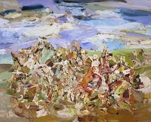 Cecily Brown, Foxglove, 2001. Oil on linen, 48 × 60 inches (121.9 × 152.4 cm)