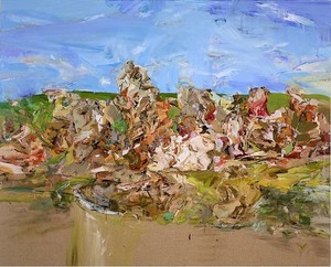 Cecily Brown, Red Rum, 2001. Oil on linen, 48 × 60 inches (121.9 × 152.4 cm)