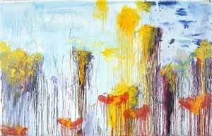 Cy Twombly, Lepanto (Part VII), 2001. Acrylic and wax crayon on canvas, 85 ¼ × 134 inches (216.5 × 340.4 cm) © Cy Twombly Foundation
