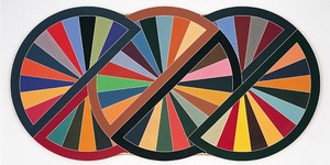Frank Stella, Firuzabad III, 1970. Polymer and fluorescent polymer paint on canvas, 120 × 241 inches (304.8 × 612.1 cm)
