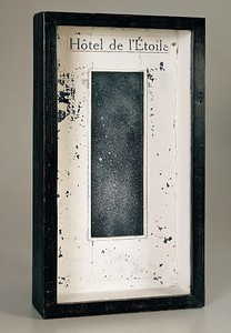 Joseph Cornell, Hotel de L'Etoile, 1950. Wood, glass, oil and paper box construction, 22 ½ × 12 ¾ × 7 inches (57.2 × 32.4 × 17.8 cm)