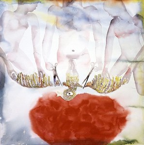 Francesco Clemente, Sky and Water, 2001–02. Watercolor on paper, 44 ½ × 44 ½ inches (113 × 113 cm)