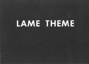 Ed Ruscha, Lame Theme, 1975. Pastel on paper, 14 ½ × 22 ⅞ inches (36.8 × 58.1 cm)