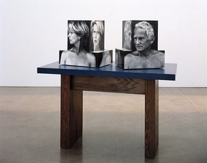 Richard Artschwager, Swivel II, 2002. Acrylic, paper and wood, 53 × 54 ⅛ × 28 ⅛ inches (134.6 × 137.5 × 71.4 cm)