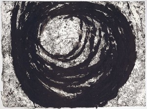Richard Serra, Elliptical, 2002. Paintstick on handmade paper, 30 × 40 ½ inches (76.2 × 102.9 cm) Photo: Robert McKeever