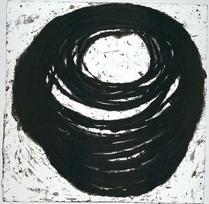 Richard Serra, For Louise Bourgeois, 2002. Paintstick on handmade paper, 50 × 51 inches (127 × 129.5 cm) Photo: Robert McKeever
