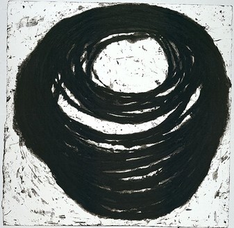 Richard Serra, For Louise Bourgeois, 2002 Paintstick on handmade paper, 50 × 51 inches (127 × 129.5 cm)Photo: Robert McKeever