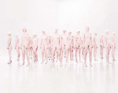 Vanessa Beecroft, Manifesto 1 VB46.017.dr, 2001 Vibracolor print, 144 × 192 inches (365.8 × 487.7 cm), edition of 3Photo by Dusan Reljin