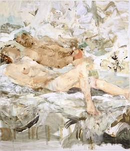 Cecily Brown, These Foolish Things, 2002. Oil on linen, 90 × 78 inches (228.6 × 198.1 cm)
