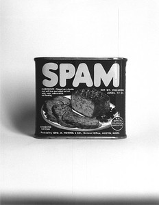 Ed Ruscha, Spam, 1961/2003. Gelatin silver print, Image: 13 × 10 inches (33 × 25.4 cm), edition of 8