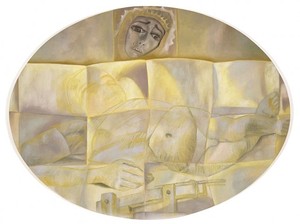 Francesco Clemente, Pieta, 2003. Oil on linen, 60 × 80 inches (152.4 × 203.2 cm)