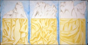 Francesco Clemente, Three Kings, 2002. Fresco, Triptych: 118 × 236 inches overall (300 × 600 cm)