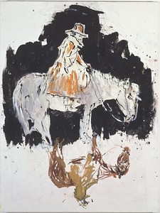 Georg Baselitz, Einer wacht in der Nacht, 2003. Oil on canvas, 65 2/5 × 48 inches (166 × 122 cm)