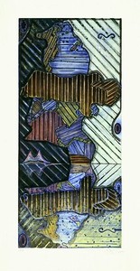 Jasper Johns, Green Angel 2, 1997. Intaglio, 48 × 24 inches (121.9 × 60.1 cm), edition of 58