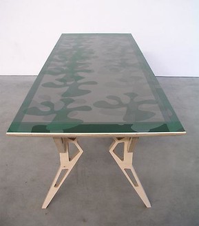 Jorge Pardo, Untitled, 2003 Inkjet on canvas on birch plywood, 33 ¼ × 90 × 34 inches (84.5 × 228.6 × 86.4 cm)
